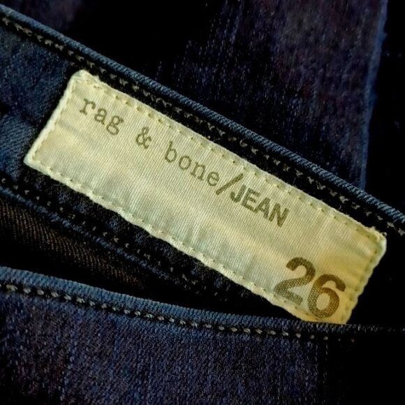 Rag & Bone Legging Skinny Stretchy Jeans Midnight Wash Size 26 Dark Blue - Picture 3 of 8
